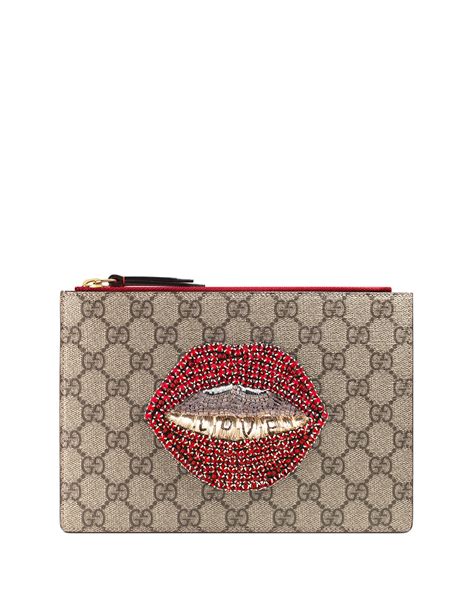 gucci lips small pouch